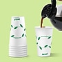 Perk™ Eco Compostable Paper Hot Cup, 16 Oz., White/Green, 300/Carton (PK56221)~#|#~40F81C00-99FD-48F5-B72D62A4C52BEFBE_sc7