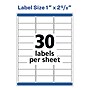 Avery Laser Waterproof Address Labels, 1" x 2-5/8", White, 15,000 Labels/Box (95520)~#|#~40FDF16E-4388-4D71-A474FF50809AC771_sc7