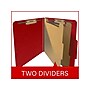 Medical Arts Press Pressboard Classification Folder, 2 Dividers, 2" Expansion, Letter Size, Deep Red, 10/Box (DV-T42-26-3DRD)~#|#~40FFAC69-8BD7-4993-BD631AA91362B18E_sc7