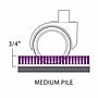 ES Robbins EverLife Carpet Chair Mat with Lip, 66" x 60", Designed for Medium-Pile Carpet, Clear (122775)~#|#~4102F400-0A2E-43D3-B39E02E50B883034_sc7