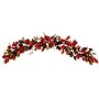 Nearly Natural 6' Autumn Maple Leaves, Berry and Pinecones Fall Artificial Garland (W1236)~#|#~410B700B-7719-4794-A7507A5A87D34D5B_sc7