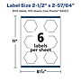 Avery Laser/Inkjet Multipurpose Labels, 2.9" x ", Glossy White, 600/Box (94121)~#|#~411A8164-8315-4FFD-8A7A1A4B1CA16634_sc7