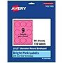 Avery Laser/Inkjet Round Scalloped Multipurpose Labels, 2.5" Dia., Bright Pink, 720/Box (94516)~#|#~412297A4-02E0-4CD1-AA10B621CC3C2542_sc7