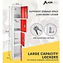 AdirOffice 72" 4-Tier Red Storage Locker, 4/Pack (629-204-RED-4PK)~#|#~4131E615-DCAE-42B1-A0677F818A363F0E_sc7