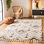 Safavieh Moroccan Tassel Shag Collection 3' x 5' Rectangle Indoor Area Rug, Machine Made, Ivory/Brown (MTS688A-3)~#|#~41352B8F-F1C8-4497-8A429A35D3360B1E_sc7