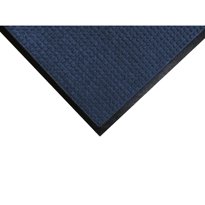 M + A Matting WaterHog Squares Classic Commercial Wiper/Scraper Entrance Floor Mat, 6' x 12', Navy (20061612070) image 1