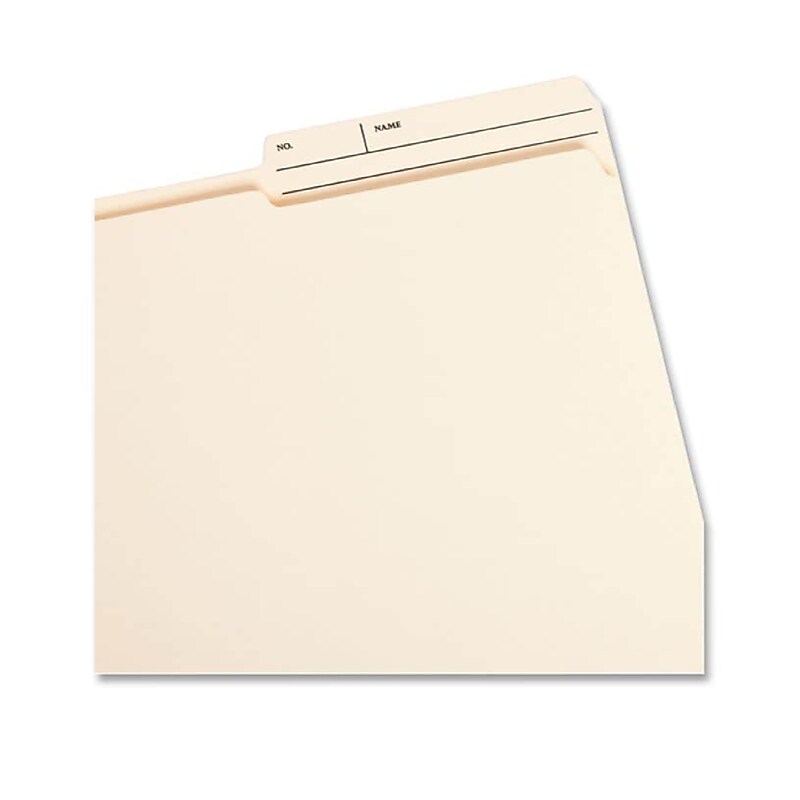 Smead File Folders, 2/5-Cut Tab, Right Position, Letter Size, Manila, Reinforced Tab, 100/Box (SMD10388) image 1