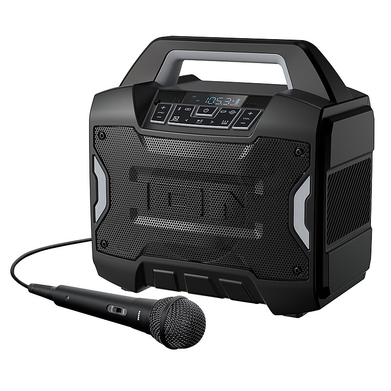 ION Sport Boom Wireless Bluetooth All-Weather Rechargeable Portable Speaker, Water Resistant, Black (SPRTBOOMXUS) image 1