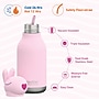 ASOBU Bestie Bottle Bunny Vacuum Insulated Stainless Steel Water Bottle with Reusable Flexi Straw, 16 oz., Pink (SBV44BU)~#|#~413C0337-670F-4773-A7D633DD53816523_sc7