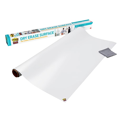 Post-it Dry DEF8X4 - Erase Film with Adhesive Backing, 96 x 48, White