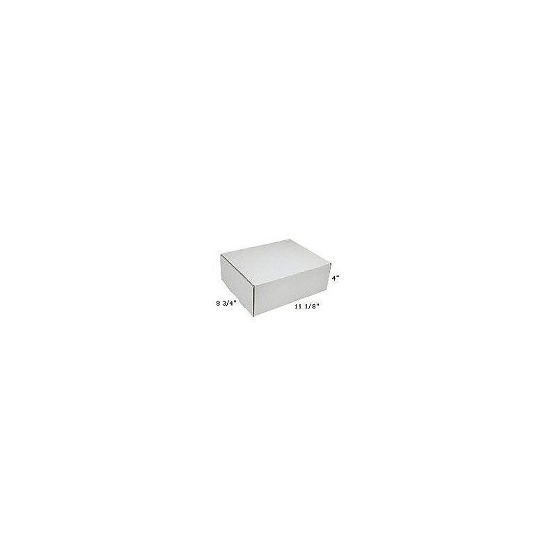 Partners Brand Corrugated Mailers, 11 1/8" x 8 3/4" x 4", White, 50/Bundle (M1184) image 1