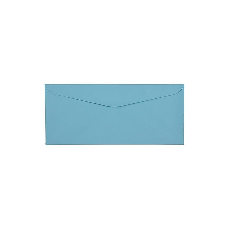 JAM Paper #10 Booklet Envelopes, 4 1/8" x 9 1/2", Pastel Blue, 50/Pack (65888-50) image 1