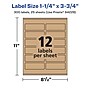 Avery Laser/Inkjet Rectangle Multipurpose Labels, 1.25" x 3.75", Kraft Brown, 300 Labels/Pack ( 94228)~#|#~4146E43D-9018-4CF0-8DBA3AD0D5B257C1_sc7