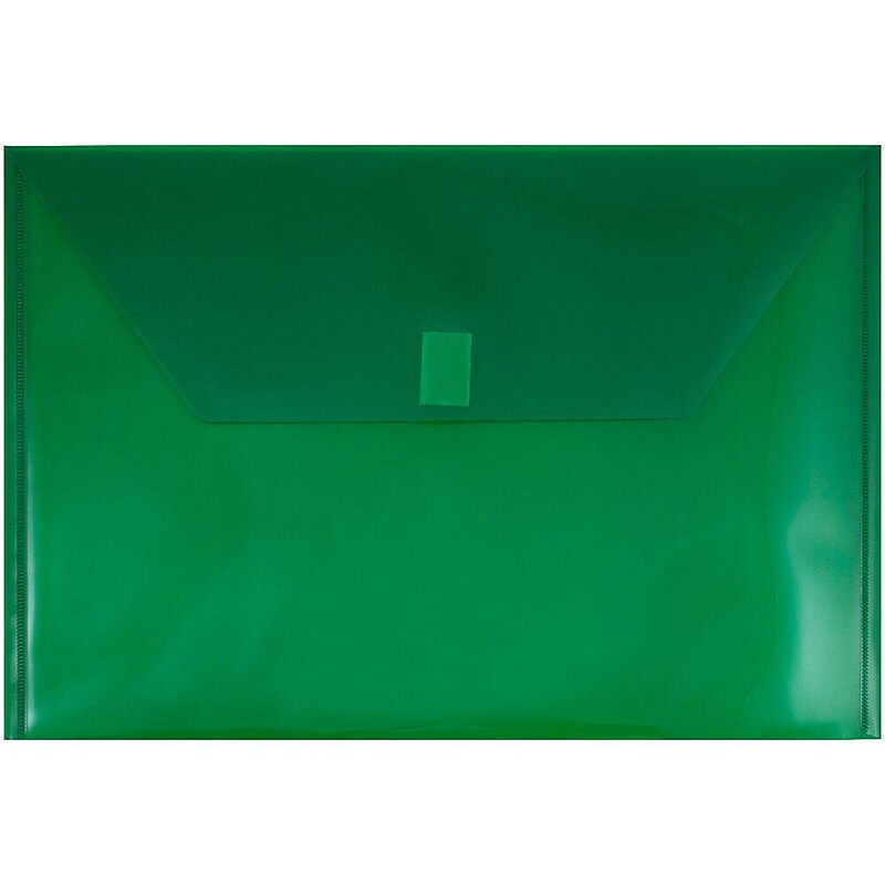 JAM Paper Premium Plastic Document File, Legal, Green, 3/Pack (235827783X3) image 1
