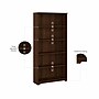 Bush Furniture Cabot 66"H 5-Shelf Bookcase with Adjustable Shelves, Modern Walnut (WC31066)~#|#~414F76CA-1649-423B-9FADFE42582090B7_sc7