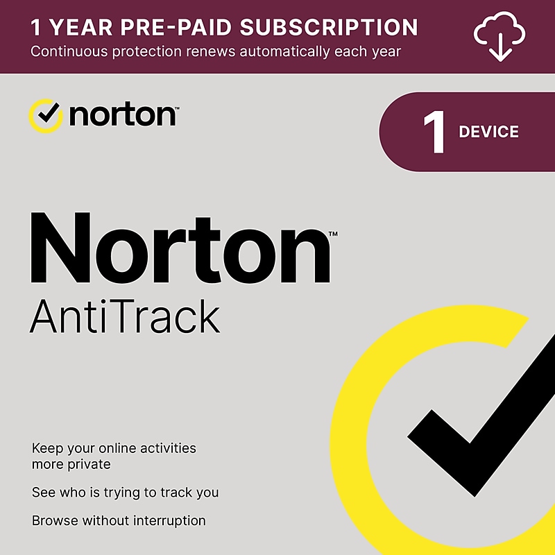 Norton AntiTrack for 1 Device, Windows, Download (21428875) image 1