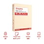 Staples Pastel 30% Recycled Color Copy Paper, 20 lbs., 8.5" x 11", Cream, 500/Ream (14789)~#|#~4155B5F7-6D64-44DA-BC8BB083952B0B58_sc7