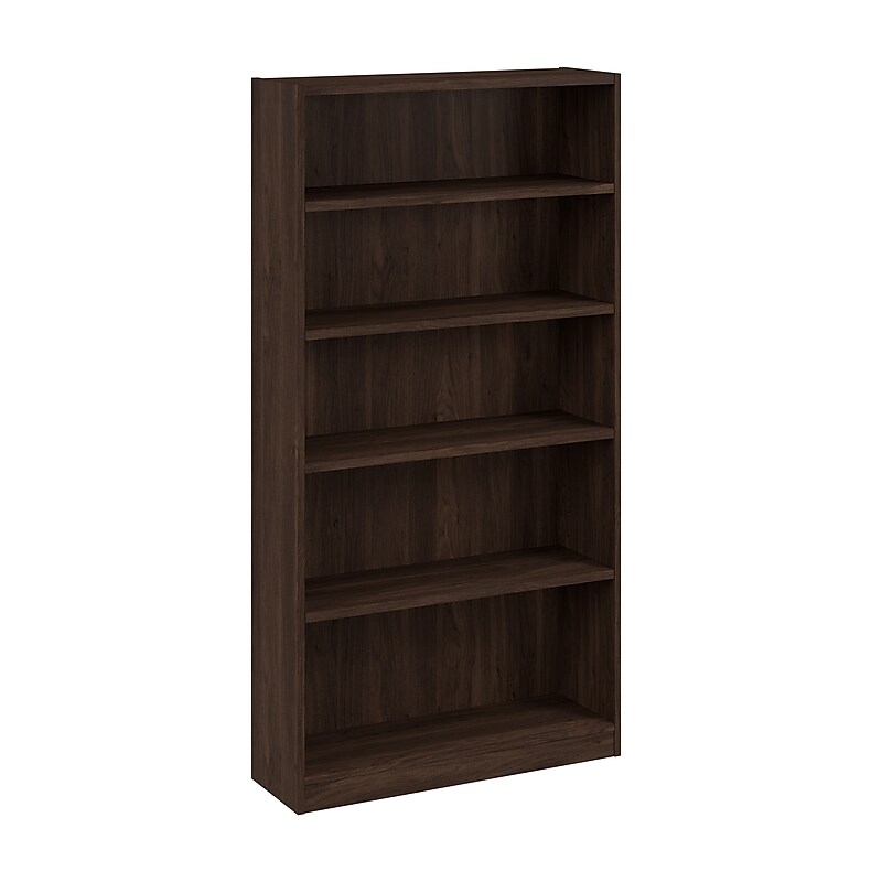 Bush Business Furniture Vista Tall 5 Shelf Bookcase, Black Walnut (VSB12453-Z) image 1
