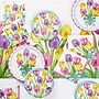 Say Hooray! Trendy Tulips Spring Disposable Tableware Set, 49/Pack (DTC9628E2A)~#|#~4158FAC4-E43F-47FE-9FC457B3FD05784C_sc7