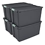 Sterilite 180 Quart Wheeled Latching Storage Tote, Plastic, Flat Gray, 4/Carton (22223V04CT)~#|#~415D868B-4D52-4008-A37DFFD3A66C8B65_sc7