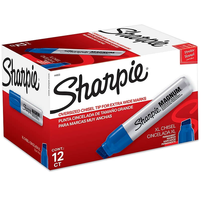 Sharpie Magnum Permanent Marker, XL Chisel Tip, Blue (44003) image 1