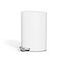 simplehuman Semi-Round Mini Steel Step Trash Can, 1.6 Gallon, White (CW2108)~#|#~4163E638-BF1B-4892-82DBE5E24A30F3EA_sc7