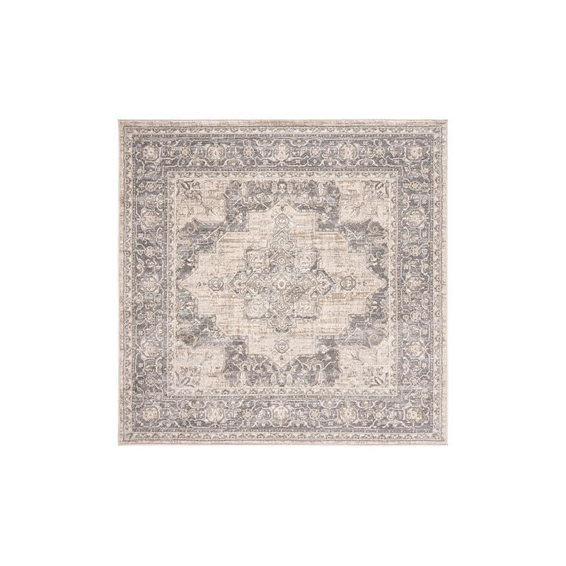 Safavieh Brentwood Collection 4' x 4' Square Indoor Area Rug, Machine Made, Cream/Grey (BNT865B-4SQ) image 1
