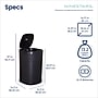 Nine Stars Stainless Steel Touch Tap & Motion Sensor Trash Can, 13.2 Gallon, Black (DZT-50-36BK)~#|#~4174AB35-BDF8-4DB3-9CA3083C26538912_sc7