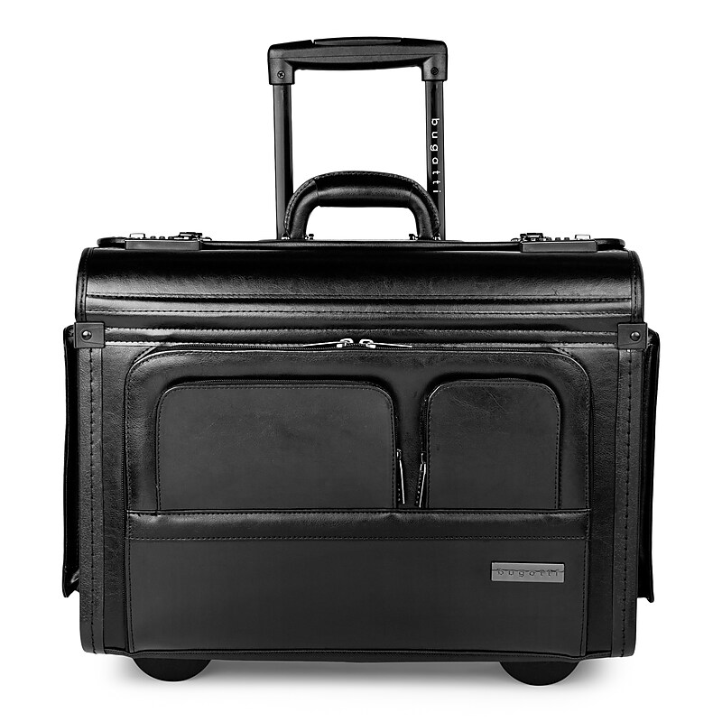 Bugatti Warren Briefcase, Laptop Compatible, Rolling, Black (BZCW307-Black) image 1