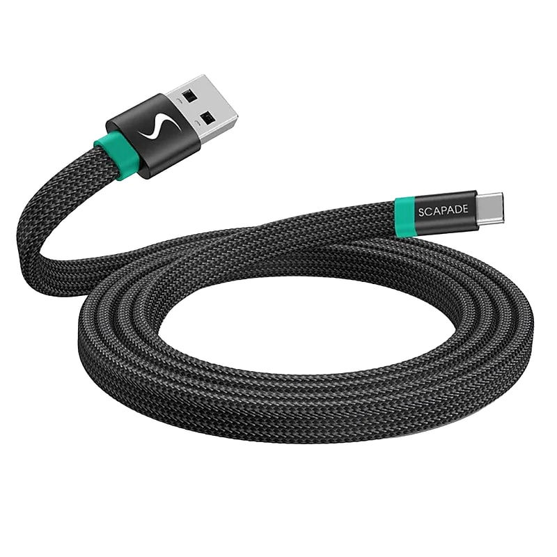 Scapade MagLink A Magnetic USB-C to USB-A Charging Cable, 6.5-ft., Black (SCAPSMUCA2) image 1