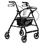 Dynarex DynaGo Quad 6, Aluminum Rollator, Black (10201BK)~#|#~417D6FC9-2D57-4DEB-8E344C30E76A2214_sc7