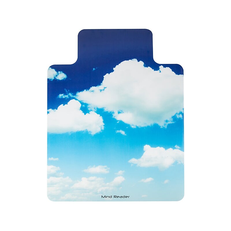 Mind Reader Hard Floor Chair Mat with Lip, 47" x 35", Blue, Polycarbonate (SKYMAT-ASST) image 1