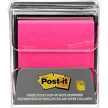Post-it Pop-Up Notes Dispenser for 3" x 3" Notes, Black (WD-330-BK)