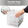 Mind Reader Metal Side Loading Stackable Letter Tray, White (DSTACK4-WHT)~#|#~418B6994-7A8F-47F6-908FD49094FB1260_sc7
