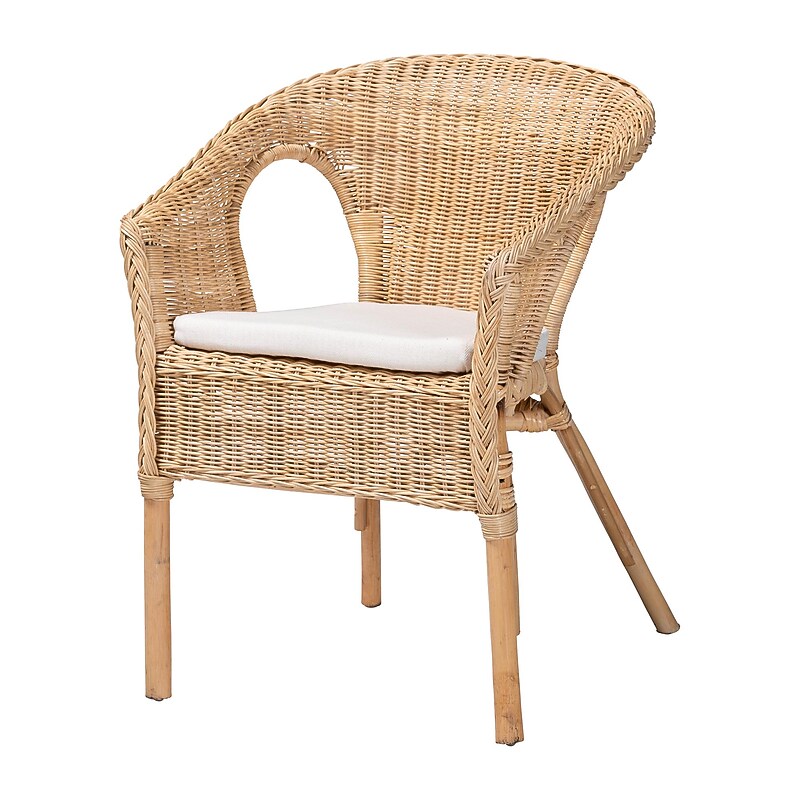 bali & pari Abbey Bohemian Natural Rattan Dining Chair, Natural (248-14054-HiT) image 1