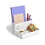 U Brands The Perforated Collection 4-Compartment Metal Desk Storage, White (5717U01-06)~#|#~418C15C0-CF16-406F-8C20E3CE2825FE7D_sc7