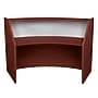 Regency Marque 72"W Curved Reception Desk Workstation, Mahogany (77310MH)~#|#~418D1A1C-35F7-46D9-97B390BC1E423E62_sc7