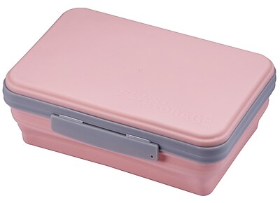 LockerMate By Bostitch Flexi Aufbewahrungsbox – Faltbar, Erweiterbar, Rosa, Für Schul- & Bastelbedarf
