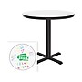 Correll 42" Round Dry-Erase Markerboard Cafe Table, Frosty White/Black (BXT42DER-80)~#|#~419DBC7B-D5AD-485E-894564D8FF83595F_sc7