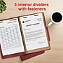 Staples 60% Recycled Heavy Duty Pressboard Classification Folder, 3-Dividers, 3" Expansion, Legal Size, Red, 10/Box (ST62562)~#|#~41A41752-DB57-496D-987695544F092968_sc7