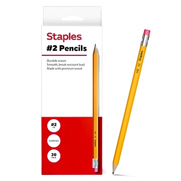 Ticonderoga Pre-Sharpened Wooden Pencil, 2.2mm, #2 Soft Lead, 30