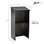 AdirOffice 46"H Floor Standing Lectern with Adjustable Shelf, Black (661-01-BLK)~#|#~41A7B7AA-797F-4139-A4CE429C574FE6B7_sc7