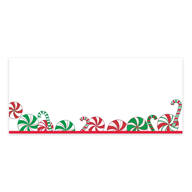 Great Papers! Peppermint and Candy Cane Party Holiday #10 Invitation Envelope, 9.5" x 4.125", 40/Pack (2025041) image 1