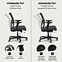 HON Ignition ilira-Stretch Mesh Back Task Chair, Synchro-Tilt Control With Seat Slider, 26"W x 26.5"D, 26"W x 40.5"H, Black~#|#~41AC2C80-C176-4359-819E0FADD96DBC52_sc7