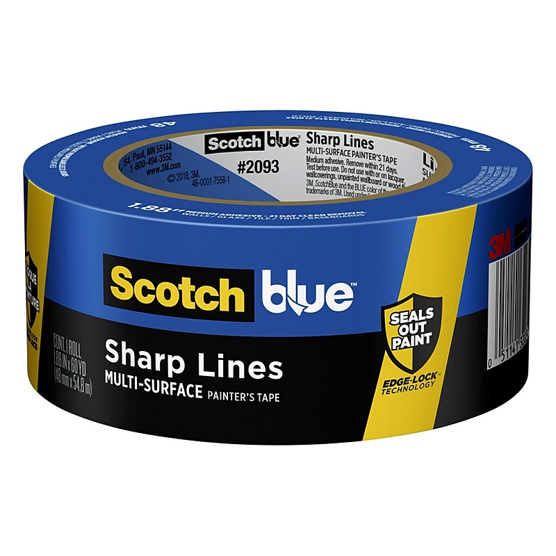 ScotchBlue Sharp Lines 1.88" x 60 yds. Medium Painter Tape, Blue (2093-48EC) image 1