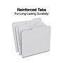Staples Reinforced File Folders, 1/3-Cut Tab, Letter Size, Gray, 100/Box (ST508895-CC)~#|#~41B5DE68-33A1-44C8-BC1104B634B6392D_sc7