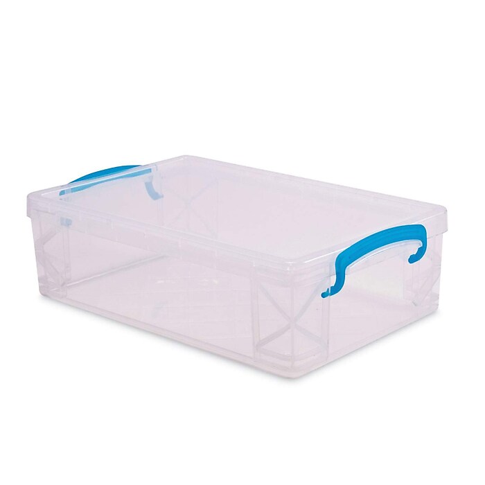 Advantus Super Stacker Plastic Snap Pencil Box, Clear (AVT37539