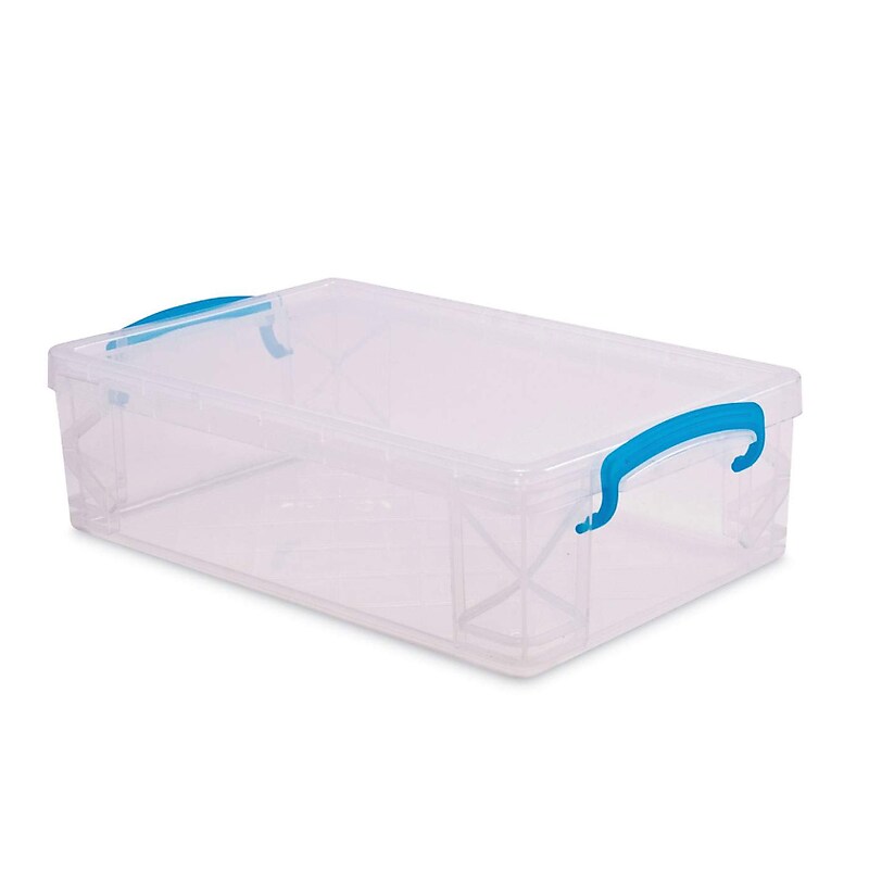 Advantus Super Stacker Plastic Snap Pencil Box, Clear (AVT37539) image 1