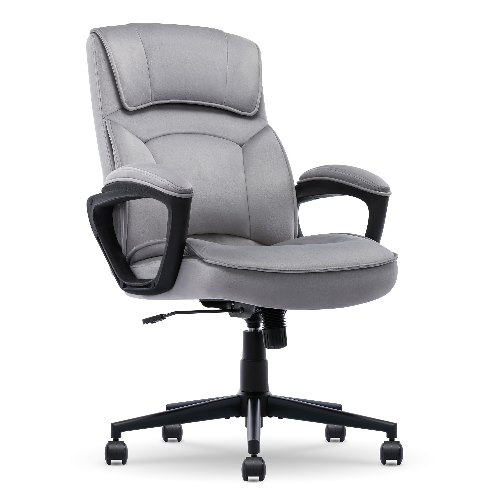Serta Comfort Classic Ergonomic Velvet Fabric Swivel Executive Chair, Gray (CCHR10005A) Sansujyuku sansujyuku.com