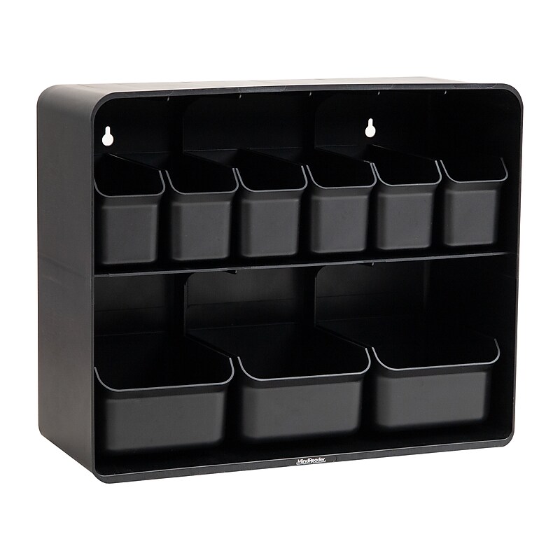Mind Reader Plastic Organizers, Black (SNACKSHELF-BLK) image 1